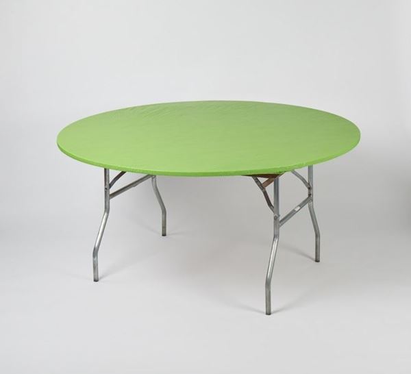 Kwik Covers Round Plastic Table, Fitted Vinyl Tablecloths For Round Tables