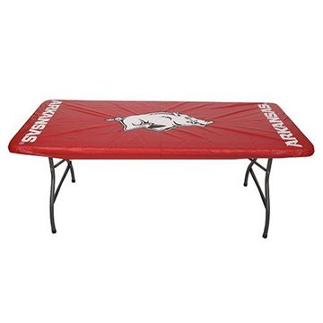 Arkansas Razorbacks  Red 30”x 72" Fitted Plastic Table Covers