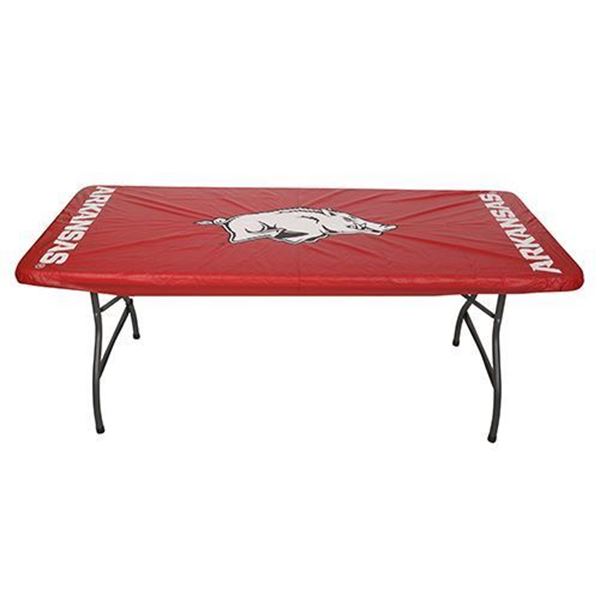 Arkansas Razorbacks  Red 30”x 96" Fitted Plastic Table Covers