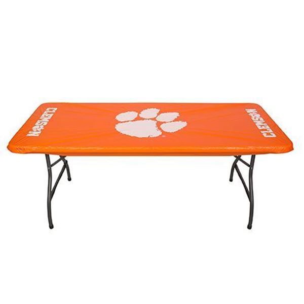 Clemson Tigers Orange  30”x 72" Fitted Plastic Table Covers