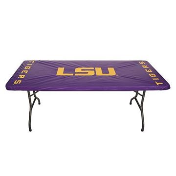 LSU Tigers-Purple 30”x72" Fitted Plastic Table Covers