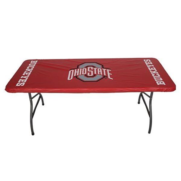 Ohio State Buckeyes Red 30”x 72" Fitted Plastic Table Covers