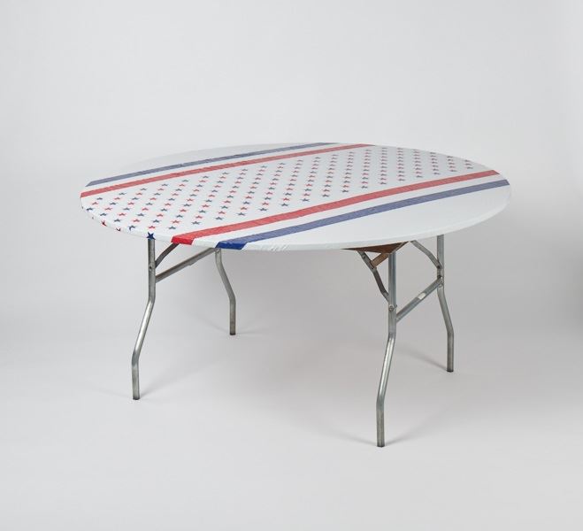 KwikCovers Round Plastic Table Covers 60 Inches PackagedKwikCovers plastic with elastic
