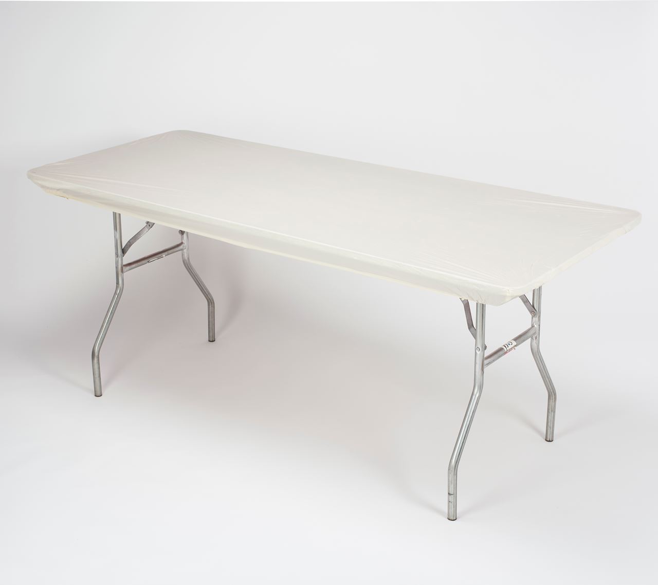 KwikCovers Banquet Plastic Table Covers with Elastic 6" x 30" Bulk