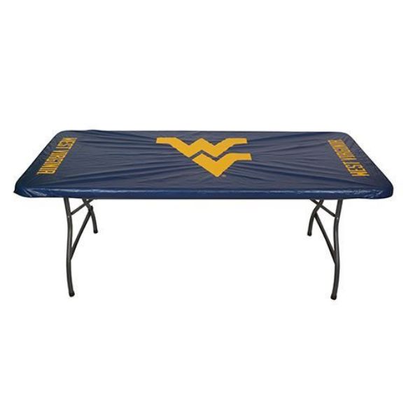 West Virginia Mountaineers Blue  30”x72"Fitted Table Cover